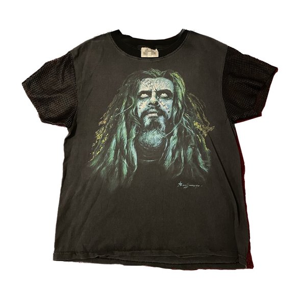 Rob Zombie Dracula T-shirt by Hologram City Custom Made Mesh Sleeve M/L - Picture 1 of 5